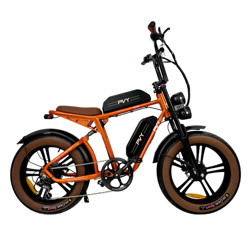 PVY X20 20" Fat Tire Vélo tout-terrain électrique 250W Moteur 48V 30Ah Batterie