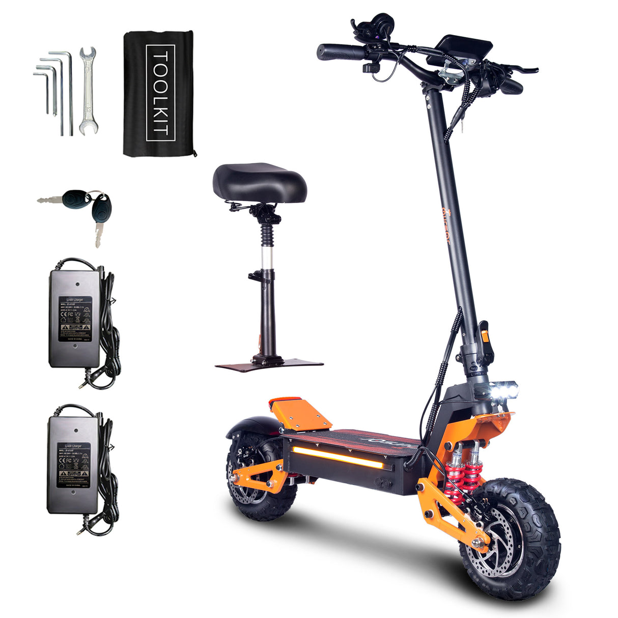 TOURSOR X5-52 11" Scooter électrique pliant 2500W*2 double batterie 52V 25Ah de moteurs