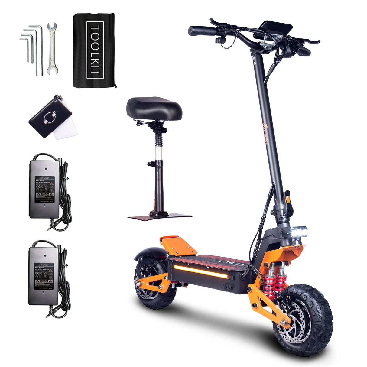 TOURSOR X5-60 11" Trottinette électrique pliante 3000W*2 double moteur batterie 60V 35Ah